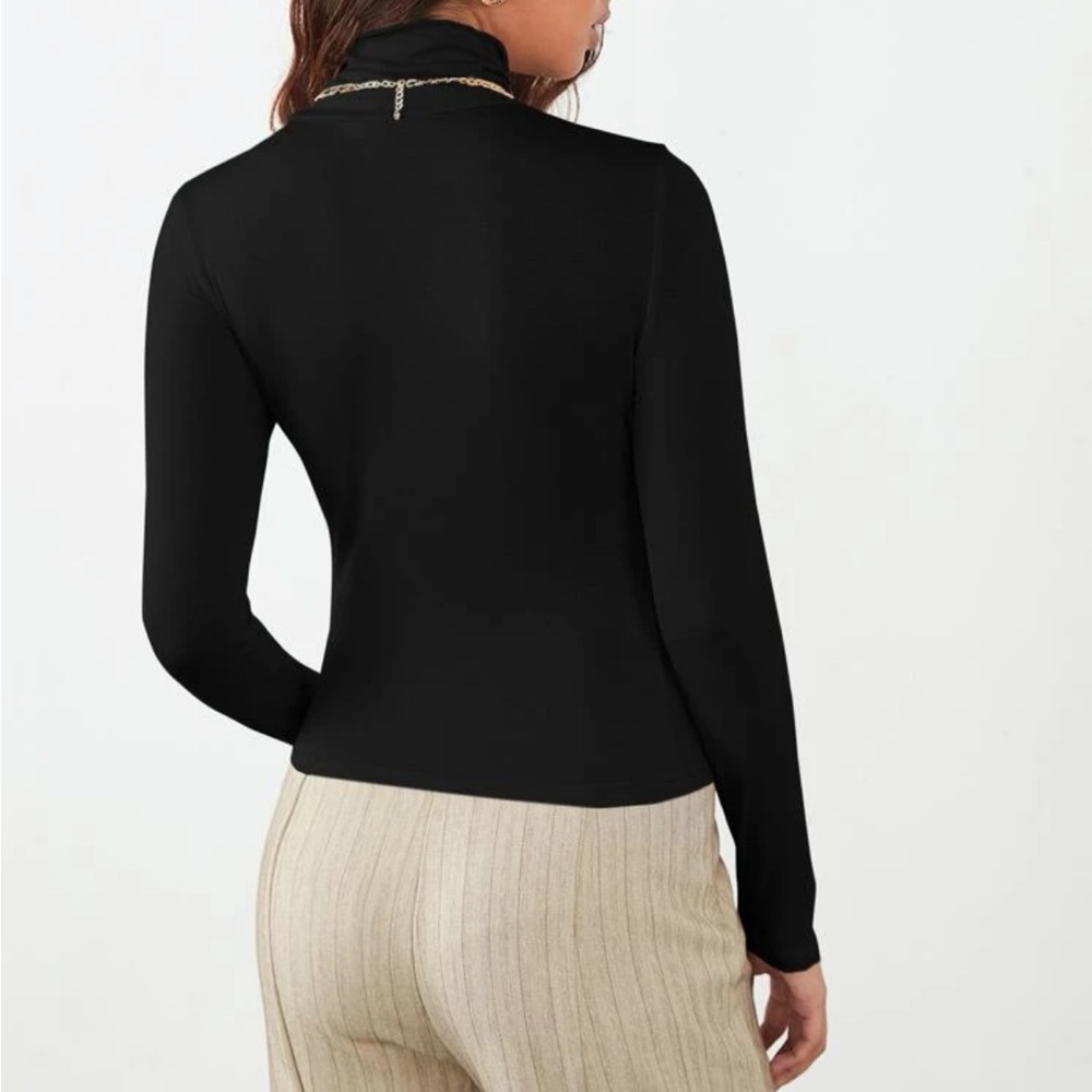 Boho casual high neck fitted top - Picture 5 of 15
